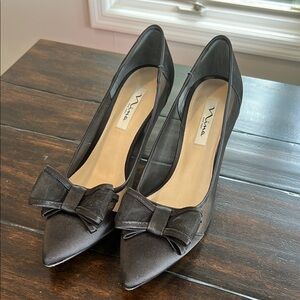 Nina Black Bow Kitten Heels